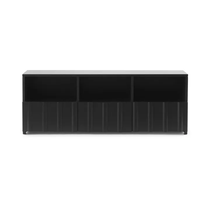 Rib Sideboard Hybrid - Soft Schwarz, 44x120x38 cm - Normann Copenhagen