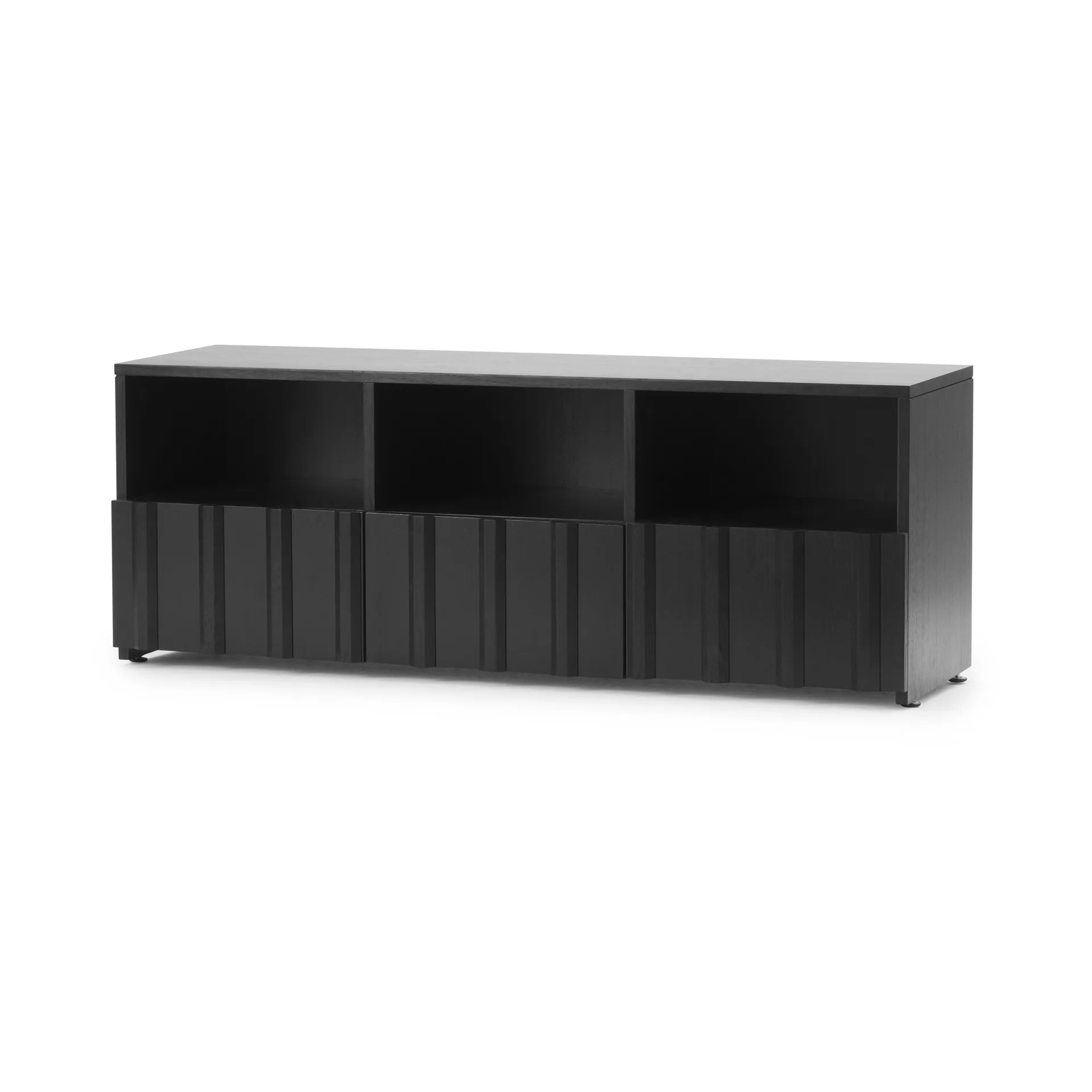 Rib Sideboard Hybrid, Soft Schwarz, 44x120x38 cm Normann Copenhagen