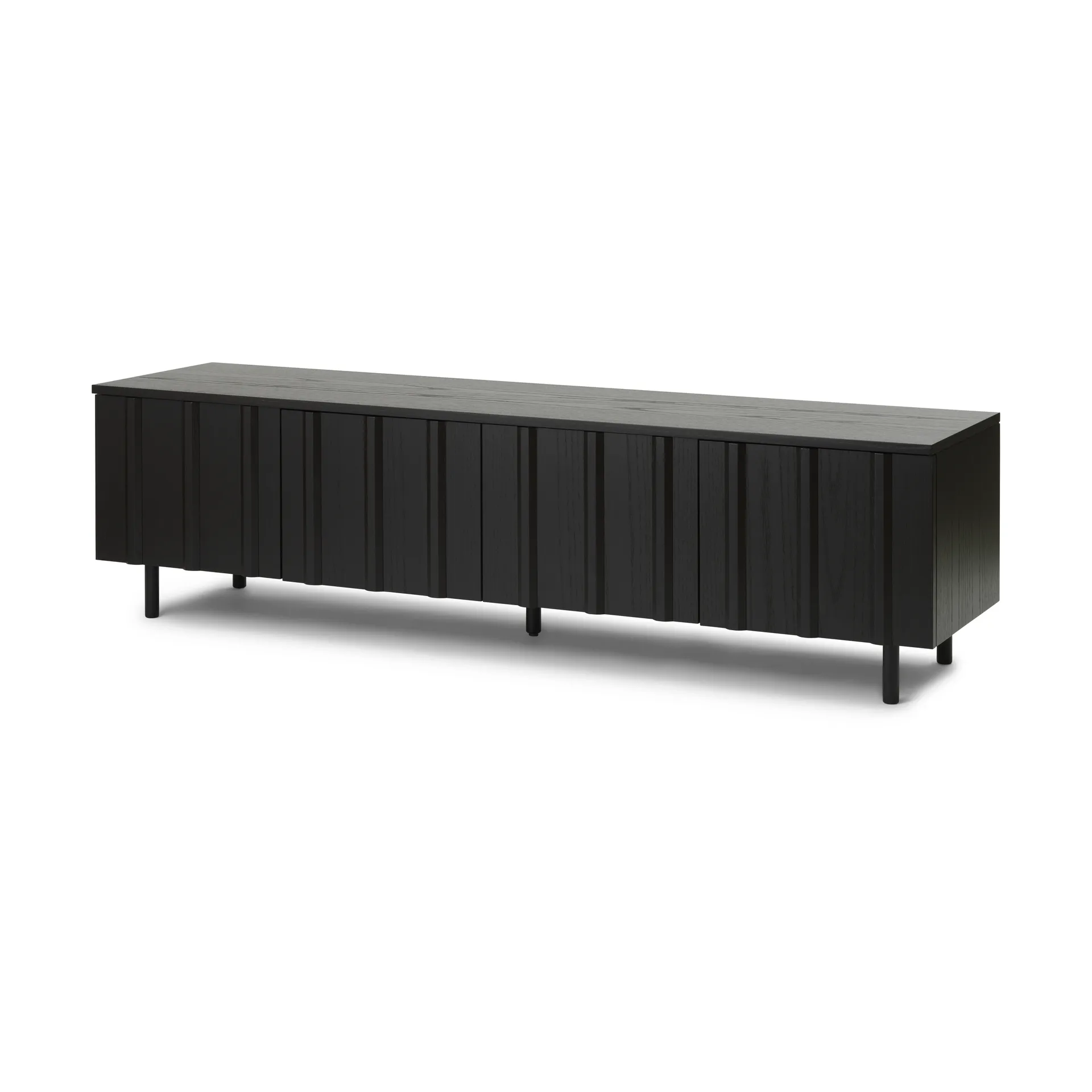 Rib Sideboard niedrig, Soft Black Normann Copenhagen