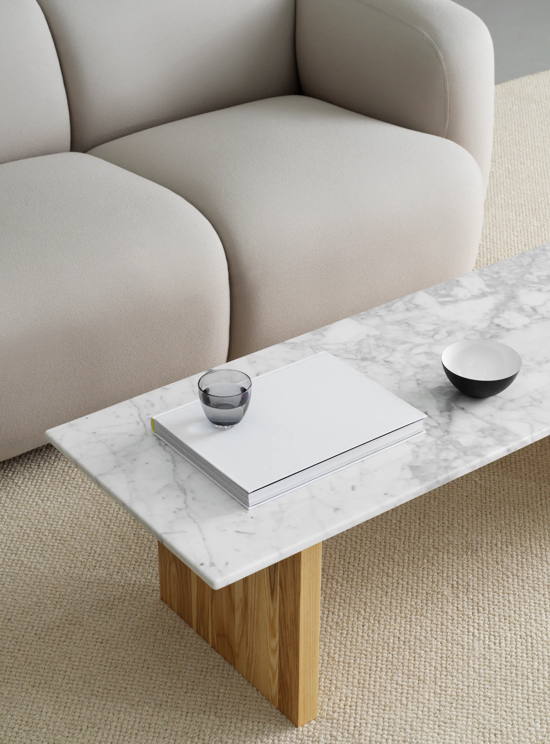 Solid Table Beistelltisch 130x38,5x40cm, White Normann Copenhagen