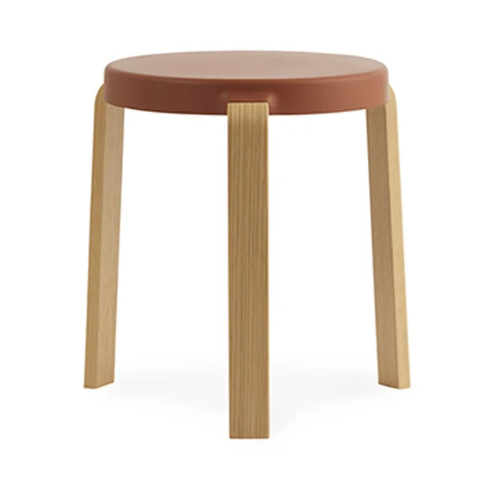 Tap runder Hocker - Caramel, Eichenholzbeine, Ø35x43 cm - Normann Copenhagen