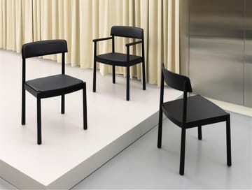 Timb Stuhl mit Sitzkissen - Black/ Ultra Leather - Black - Normann Copenhagen