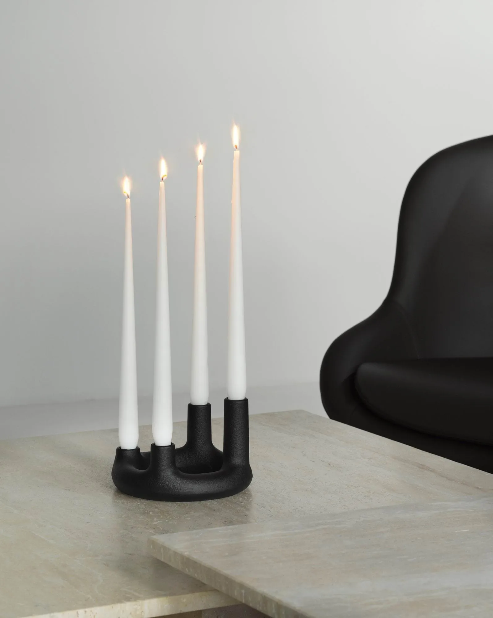 Trin Kerzenhalter, Schwarz, Ø17,7x11,8 cm Normann Copenhagen