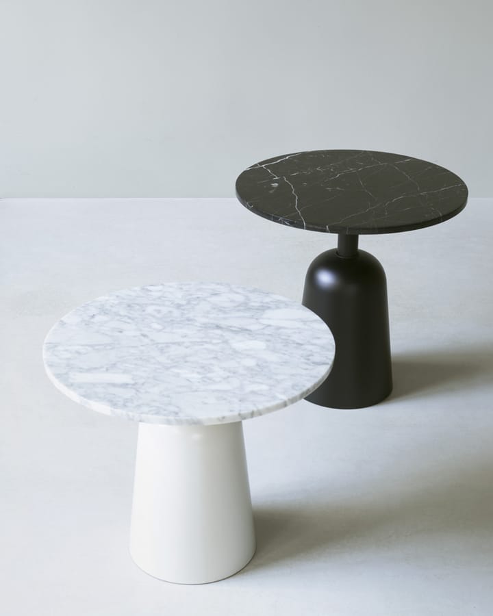 Turn verstellbarer Tisch Ø55cm - Weißer Marmor - Normann Copenhagen