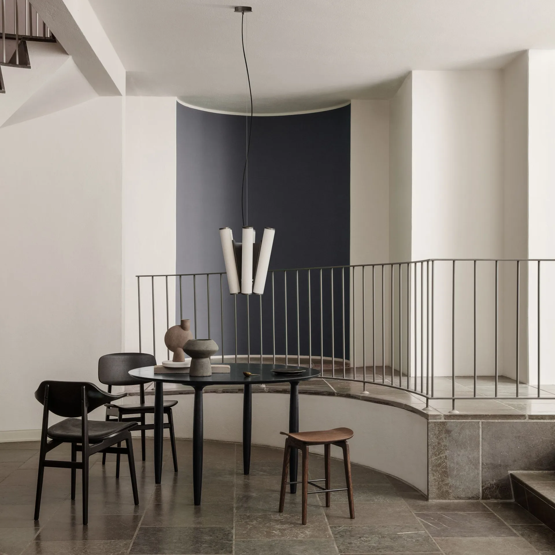 Deco Chandelier Pendelleuchte, Weiß-schwarz NORR11