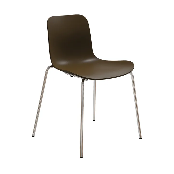 Langue Stuhl - Espresso-verchromtes Gestell - NORR11