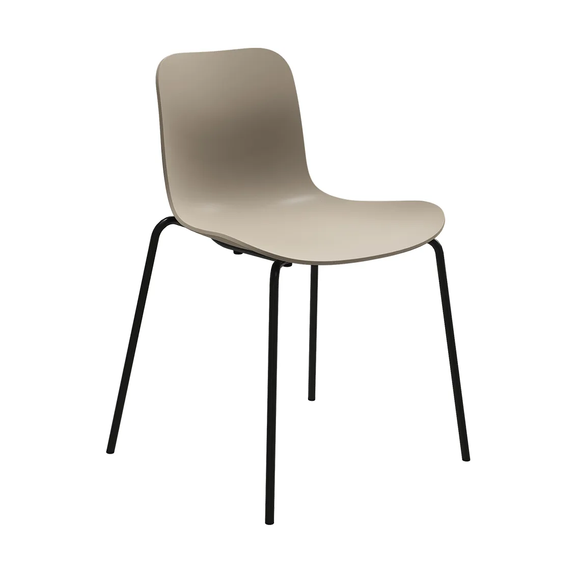 Langue Stuhl, Warm Grey-Schwarz Stativ NORR11