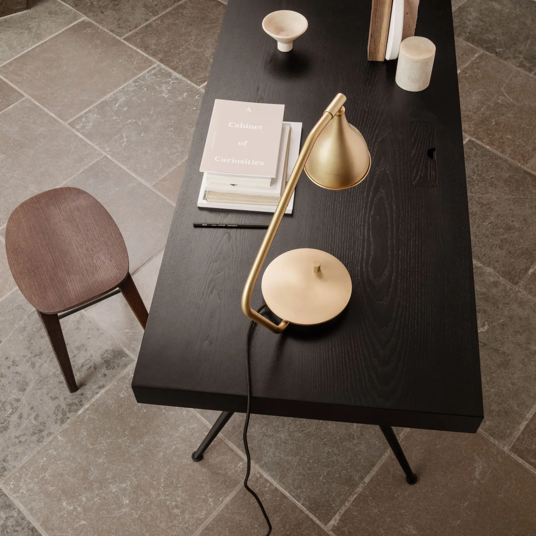 NY11 Hocker, Dunkel gebeizte Eiche NORR11