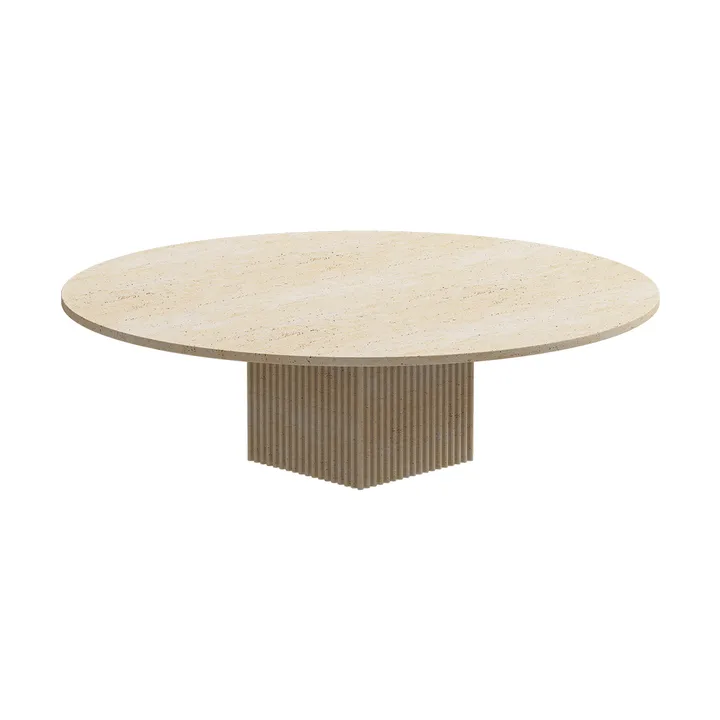 Soho Couchtisch - Beige travertin, Ø120x35 - NORR11