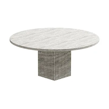 Soho Couchtisch - Silver travertin, Ø80x35 cm - NORR11
