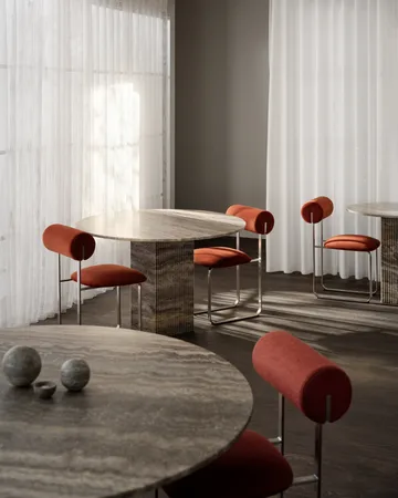 Soho Esstisch - Beige travertin, Ø120x72 cm - NORR11