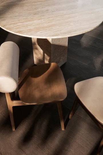 Soho Esstisch - Beige travertin, Ø120x72 cm - NORR11