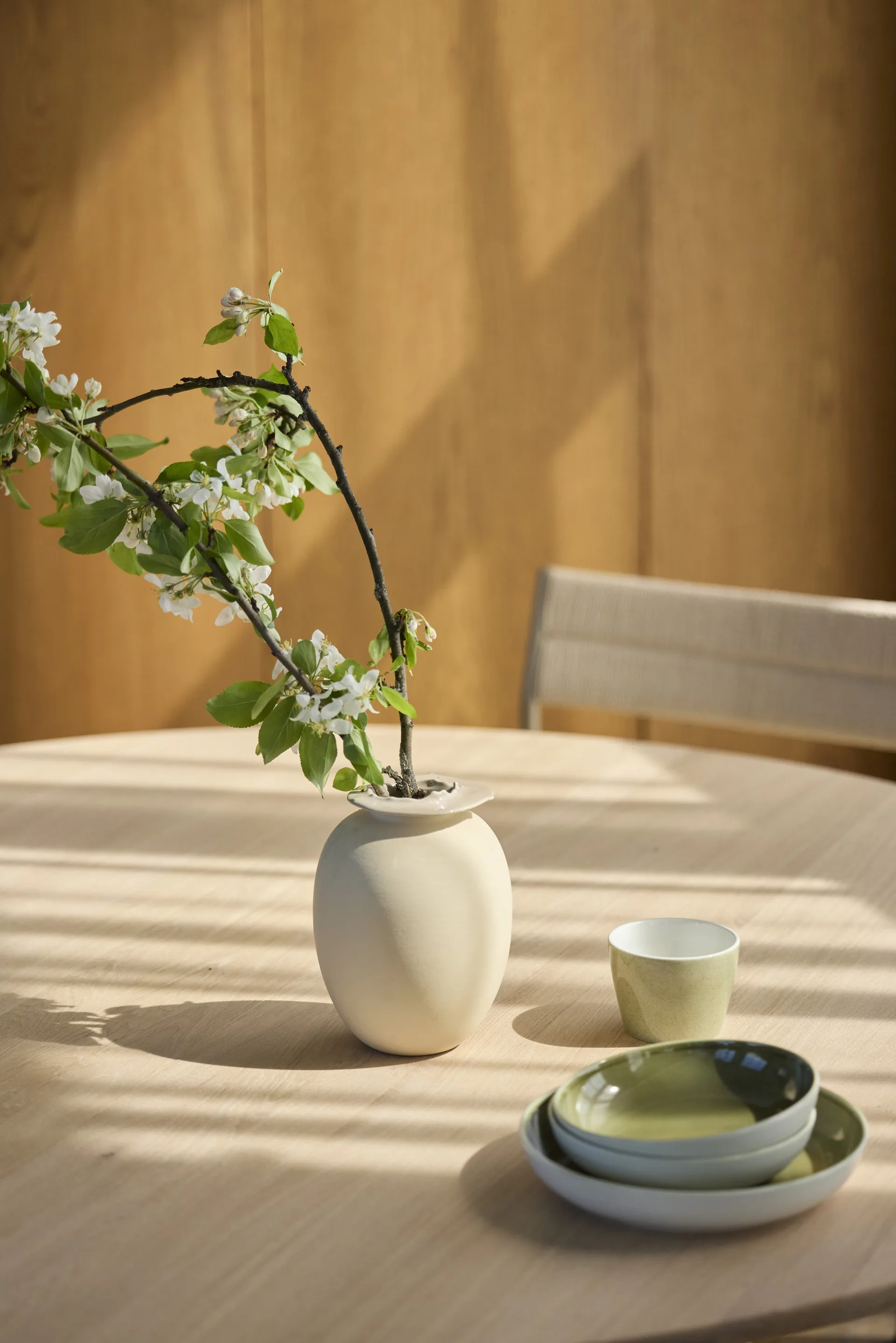 Expand Esstisch Ø140 cm, Hell geölte Eiche Northern