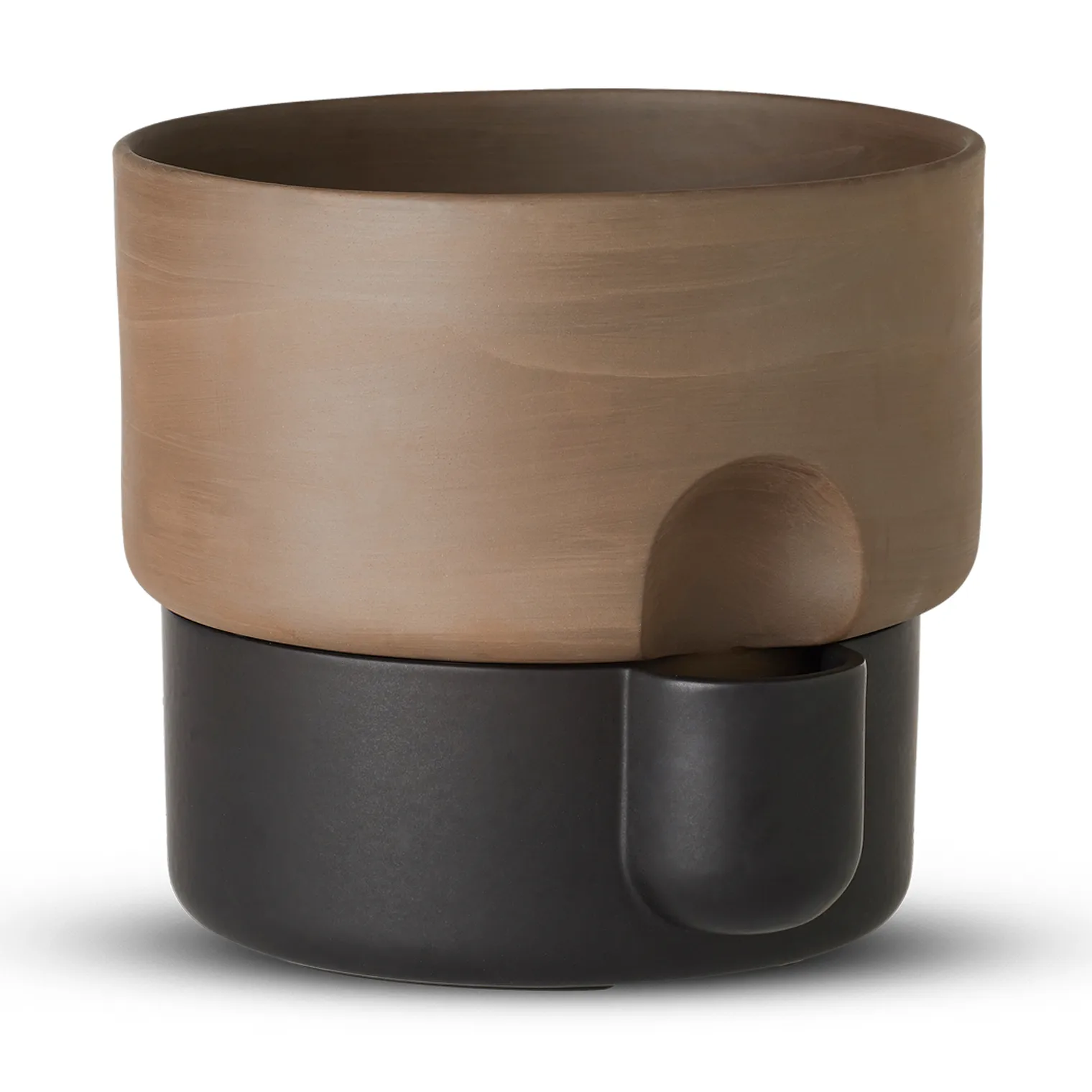 Oasis selbstbewässernder Topf groß Ø27.5 cm, Dunkelbraun Northern