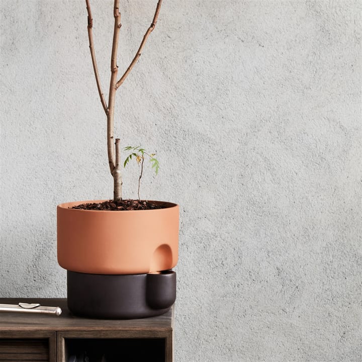 Oasis selbstbewässernder Topf groß Ø27.5 cm, Dunkelbraun Northern