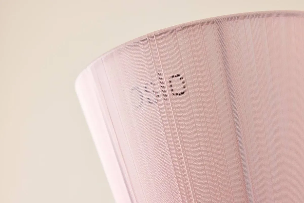 Oslo wood Lampenschirm für Stehleuchte limited edition, Muted pink Northern