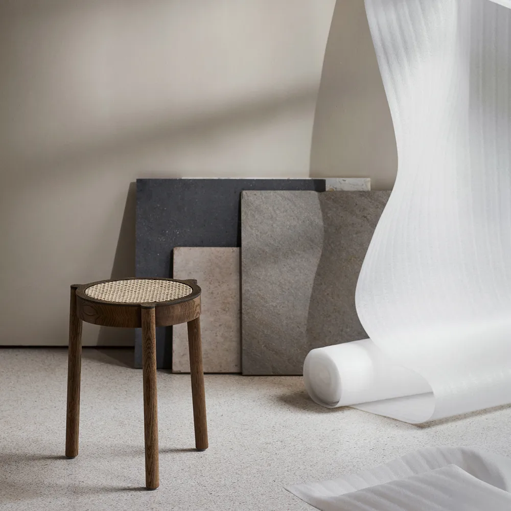 Pal runder Hocker, Eiche geraucht, Ø37x46 cm Northern