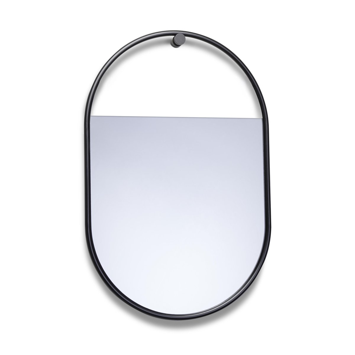 Northern Peek Spiegel oval 40 x 60cm | Skandinavisches Design | Wandspiegel | Schwarz