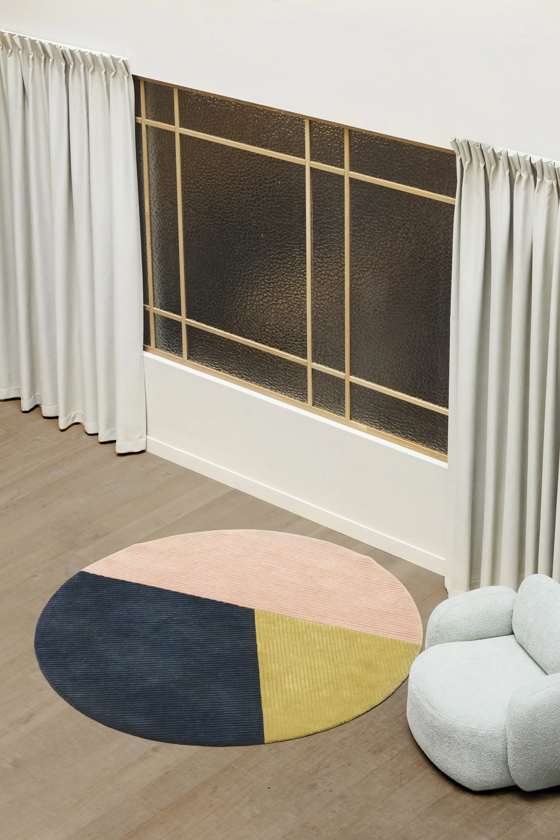 Row Teppich rund Ø200cm, Trio Northern