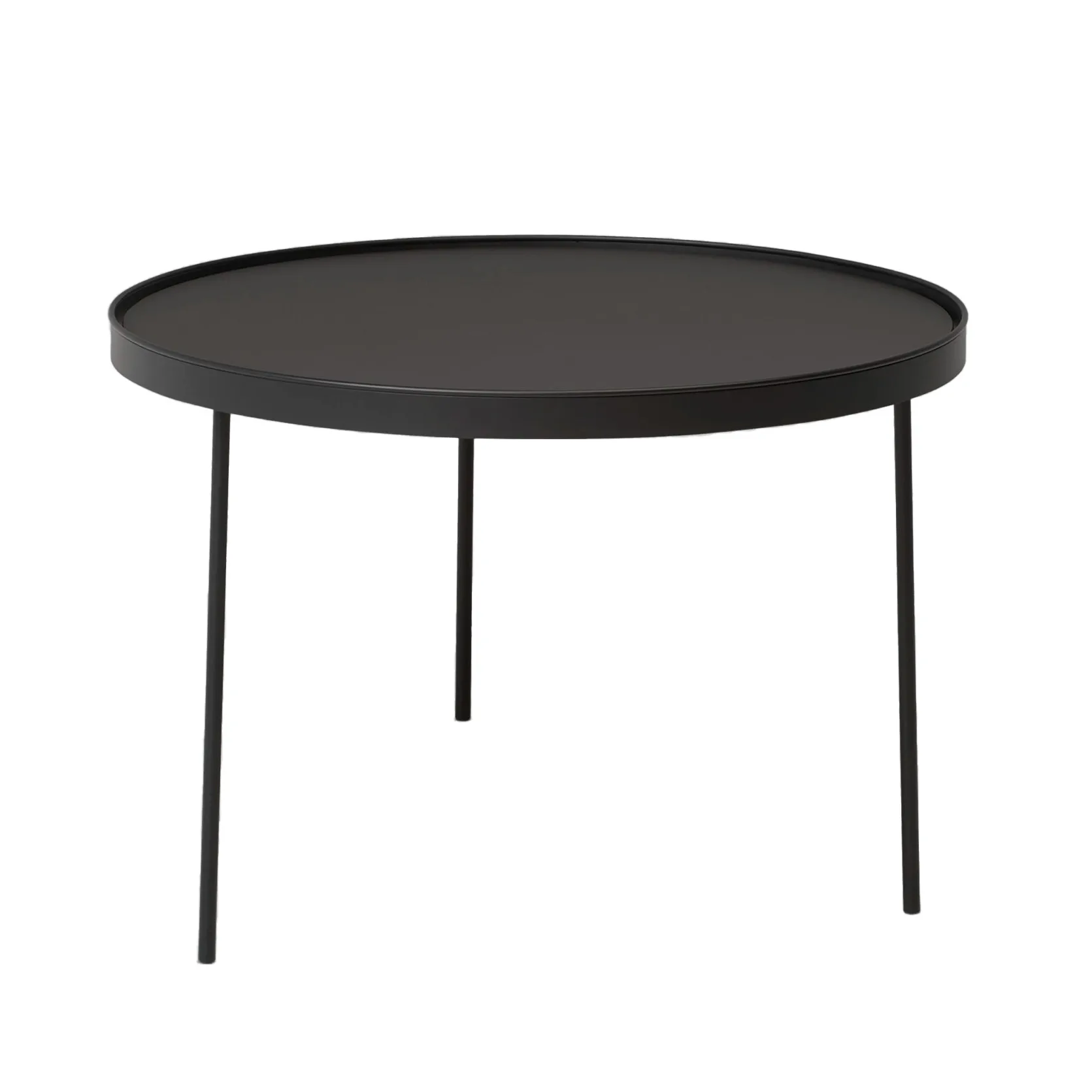 Stalk Couchtisch schwarz groß Ø74 cm H:50 cm,  Northern