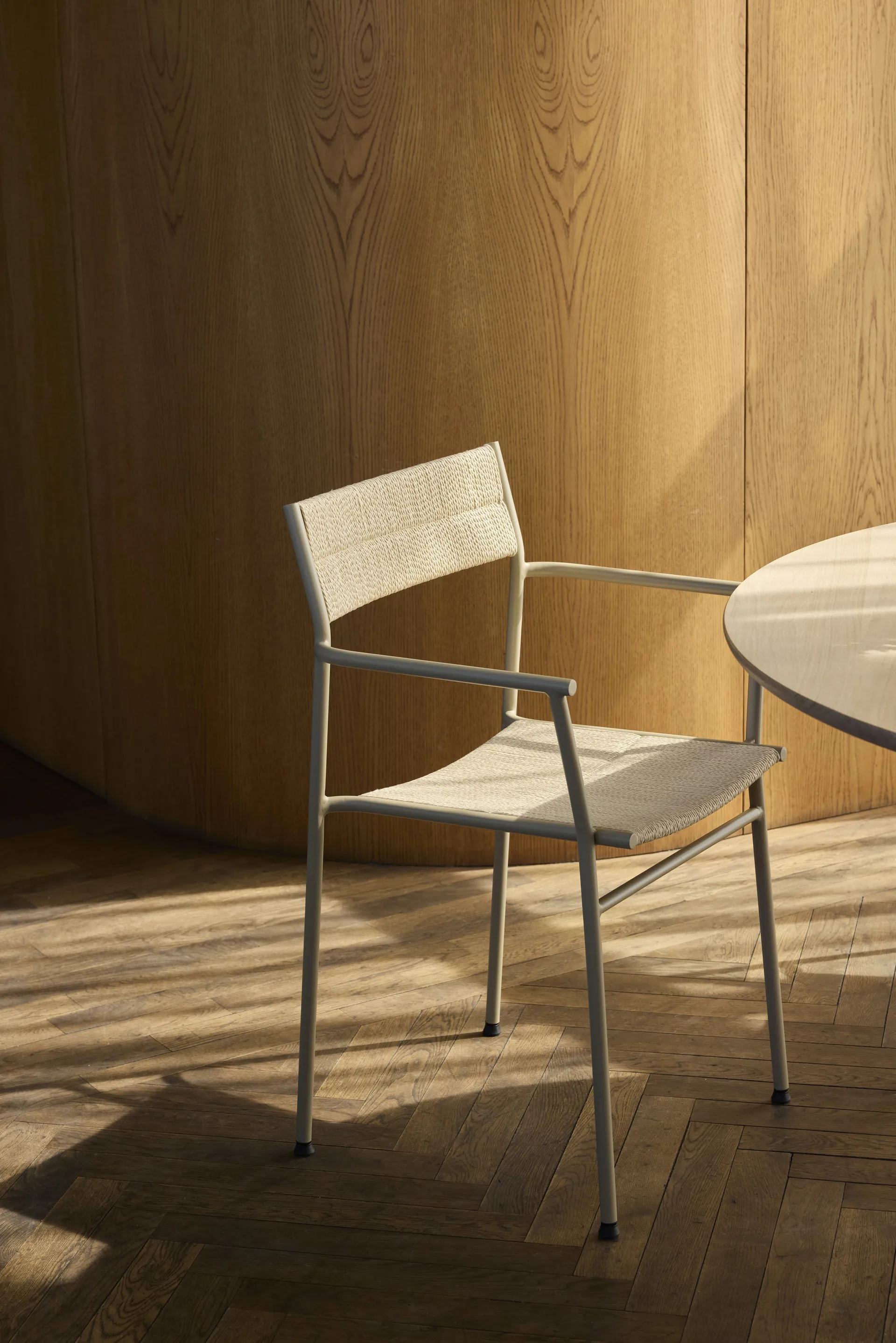 Vev Armlehnstuhl, Grey beige-natural rope Northern