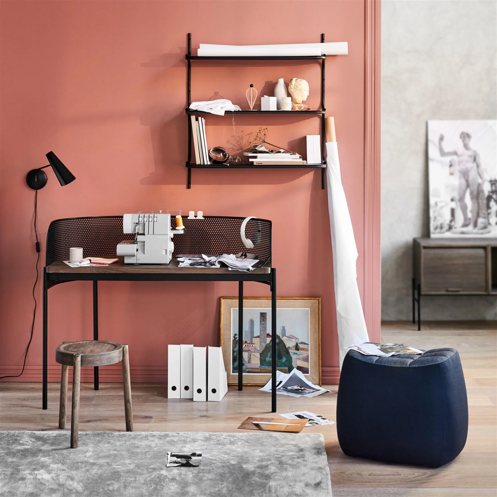 Wired Wandregal, Schwarz Northern