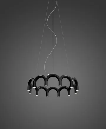 Arch circle Pendelleuchte Ø76cm - Schwarz, Ø98 cm - Oblure