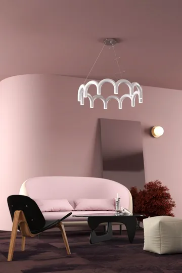 Arch circle Pendelleuchte Ø76cm - Weiß, Ø98 cm - Oblure