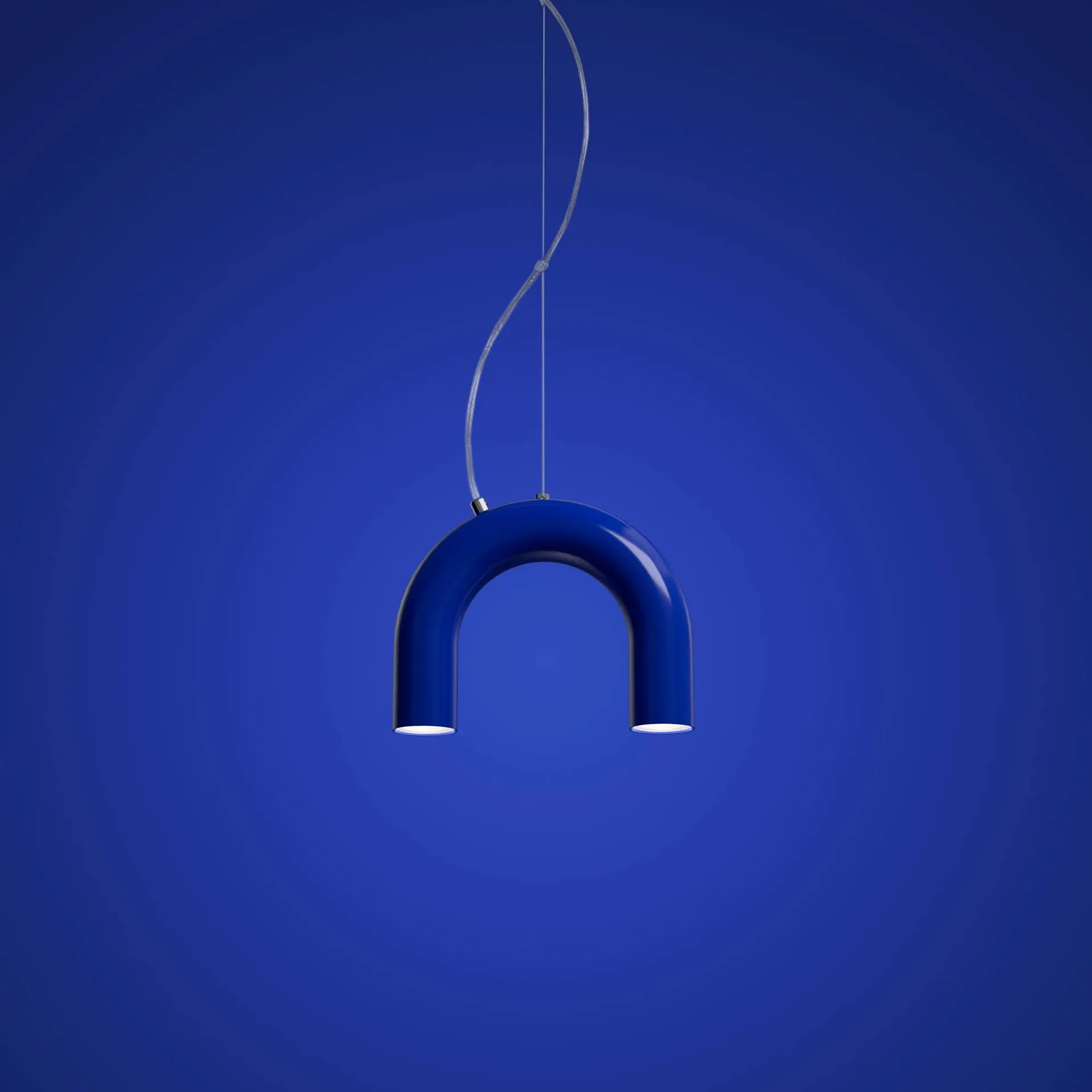 Arch Single Pendelleuchte, Blau, 25,5 cm Oblure