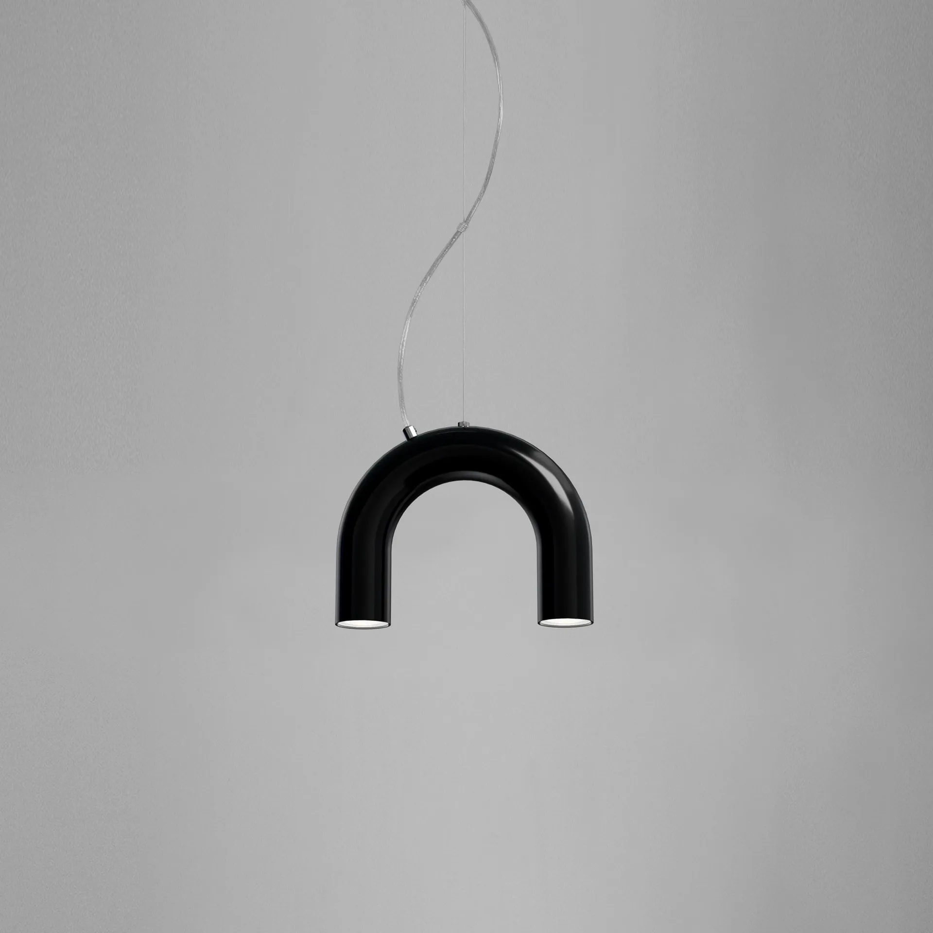 Arch Single Pendelleuchte, Schwarz, 25,5 cm Oblure
