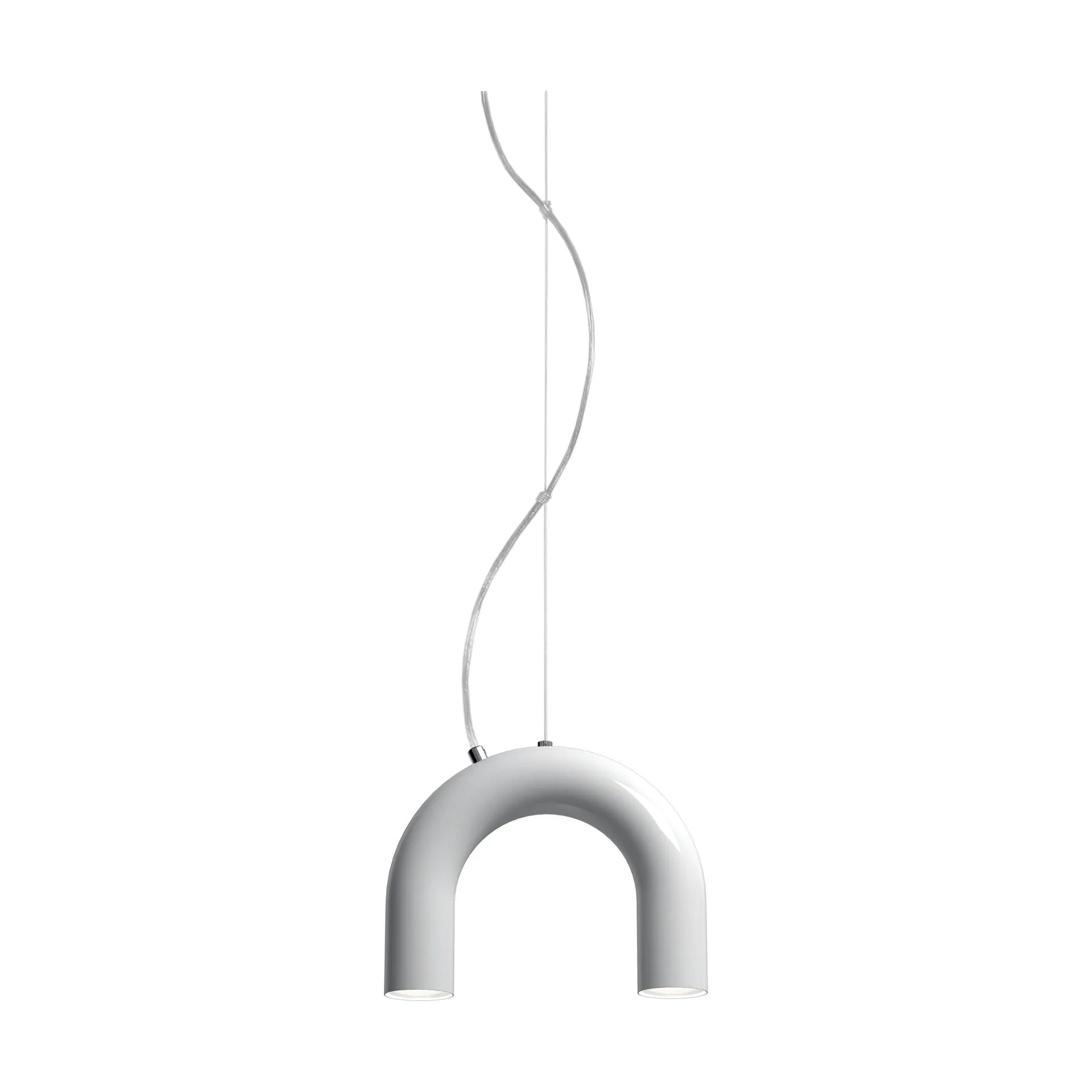 Arch Single Pendelleuchte, Weiß, 25,5 cm Oblure