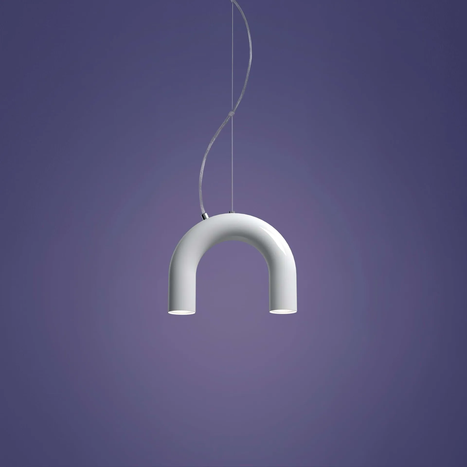 Arch Single Pendelleuchte, Weiß, 25,5 cm Oblure
