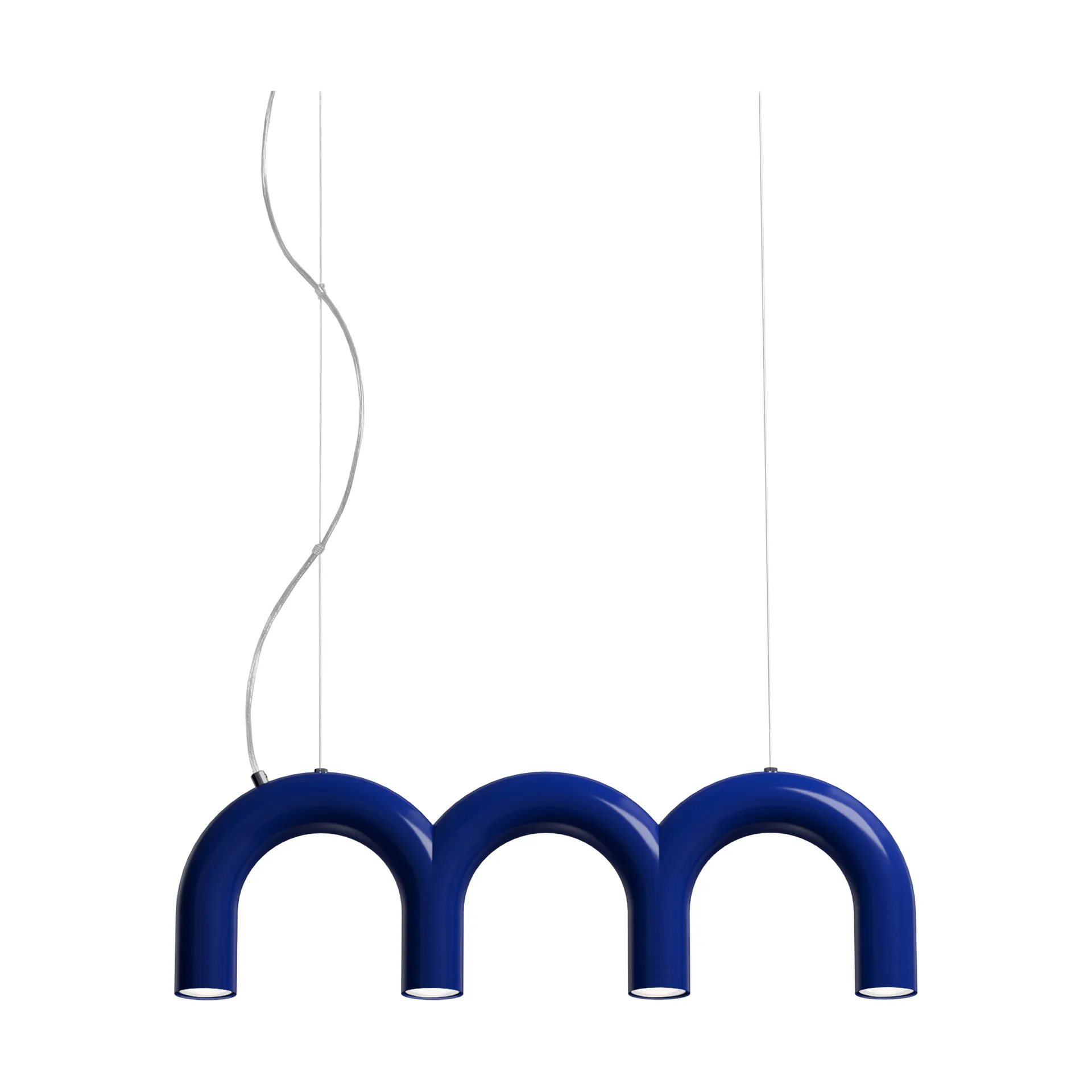 Arch Triplett-Pendelleuchte, Blau, 65,6 cm Oblure