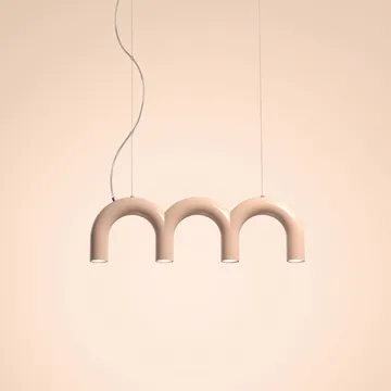 Arch Triplett-Pendelleuchte - Nude, 65,6 cm - Oblure