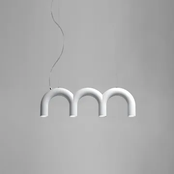 Arch Triplett-Pendelleuchte - Weiß, 65,6 cm - Oblure