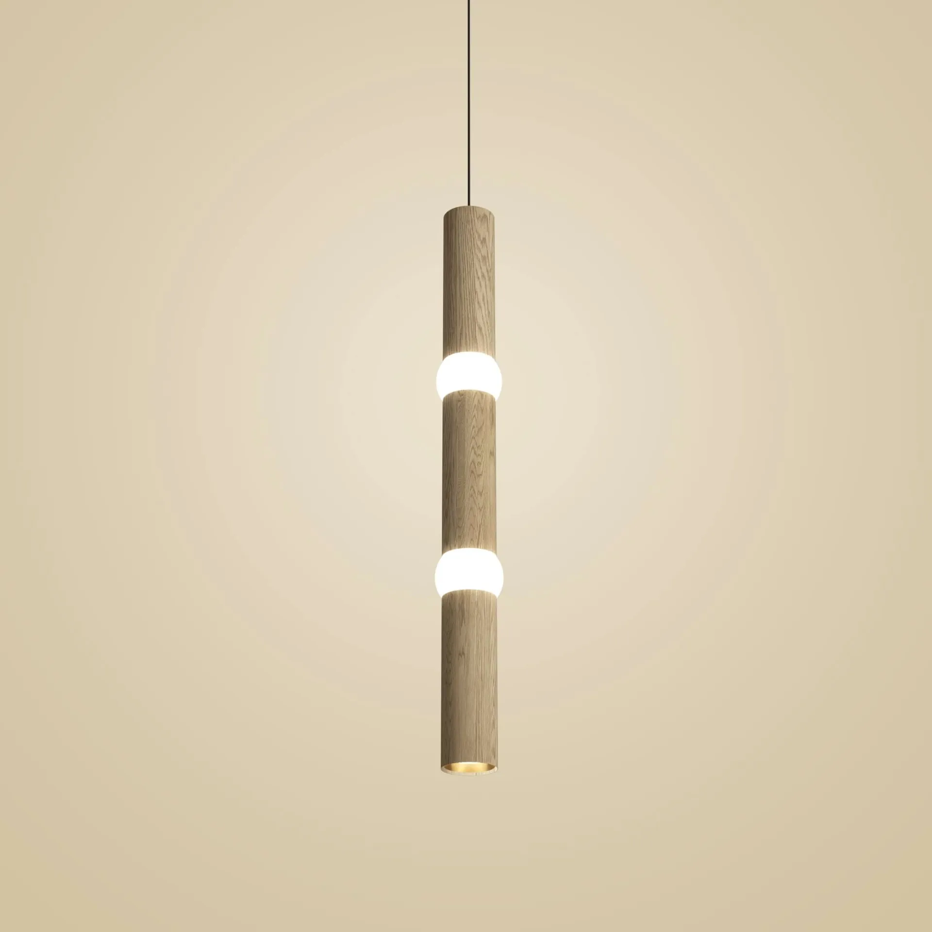 Lightbone Pendelleuchte, Large 83,6 cm, Eiche natur Oblure