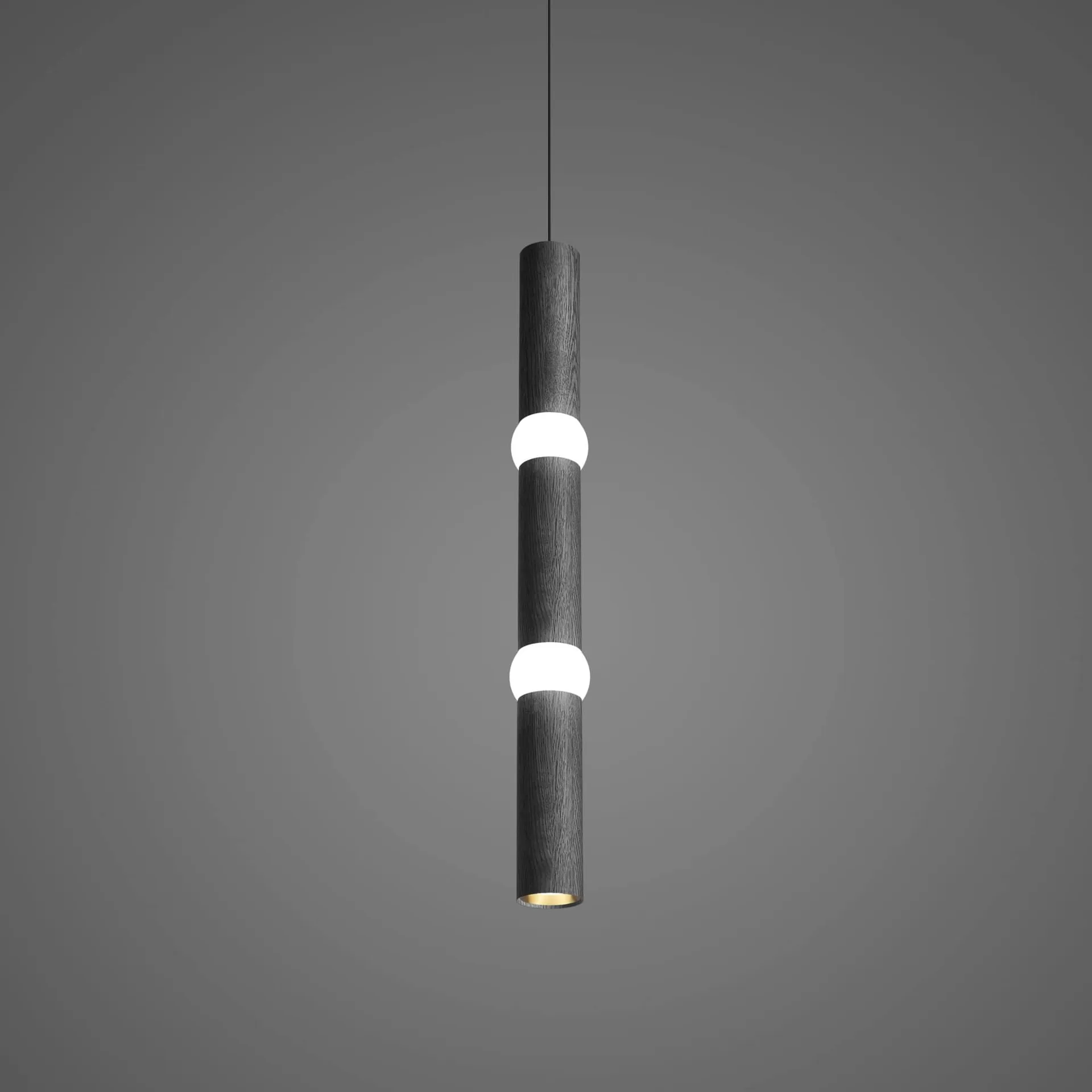 Lightbone Pendelleuchte, Large 83,6 cm, Schwarze Eiche Oblure