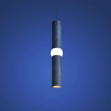 Lightbone Pendelleuchte - Medium 53,8 cm, blau gebeizte Eiche - Oblure