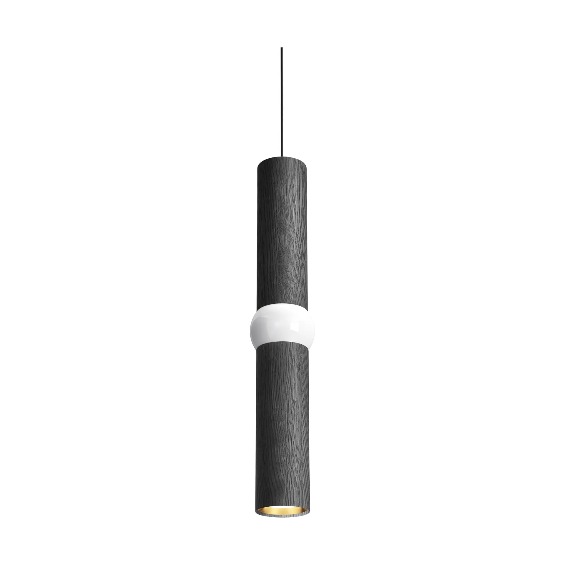 Lightbone Pendelleuchte, Medium 53,8 cm, Schwarzeiche Oblure