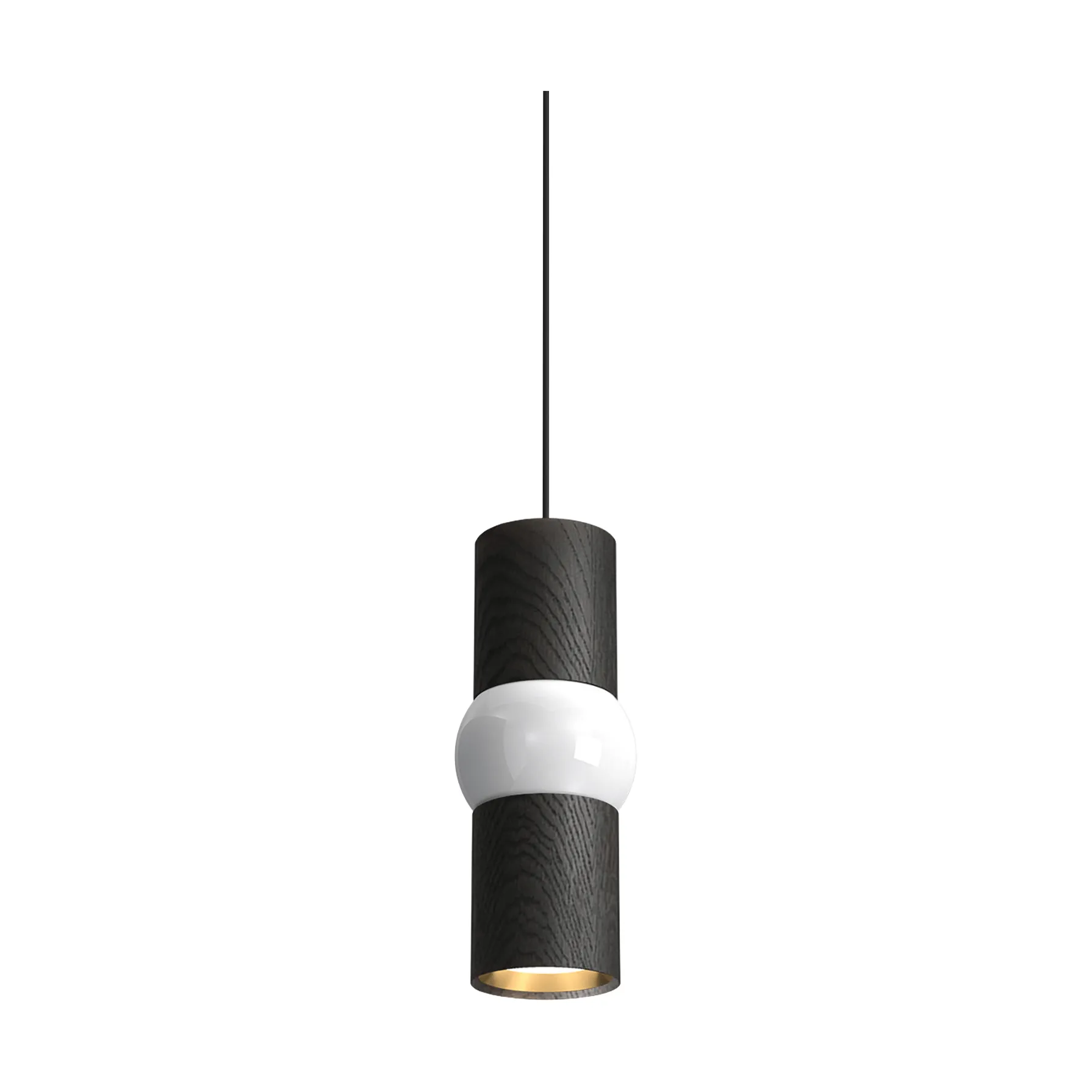 Lightbone Pendelleuchte, Small 24 cm, schwarze Eiche Oblure