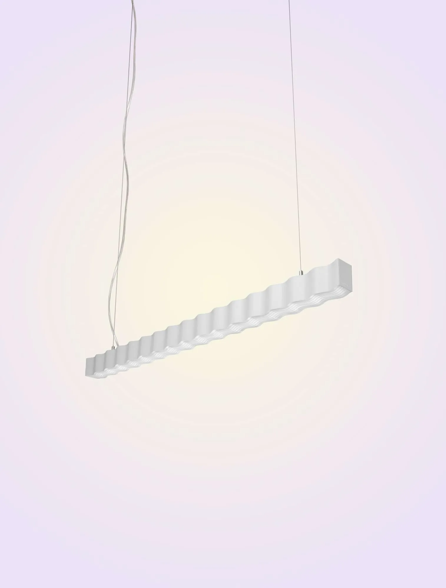 Superwave Pendelleuchte, Weiß Oblure