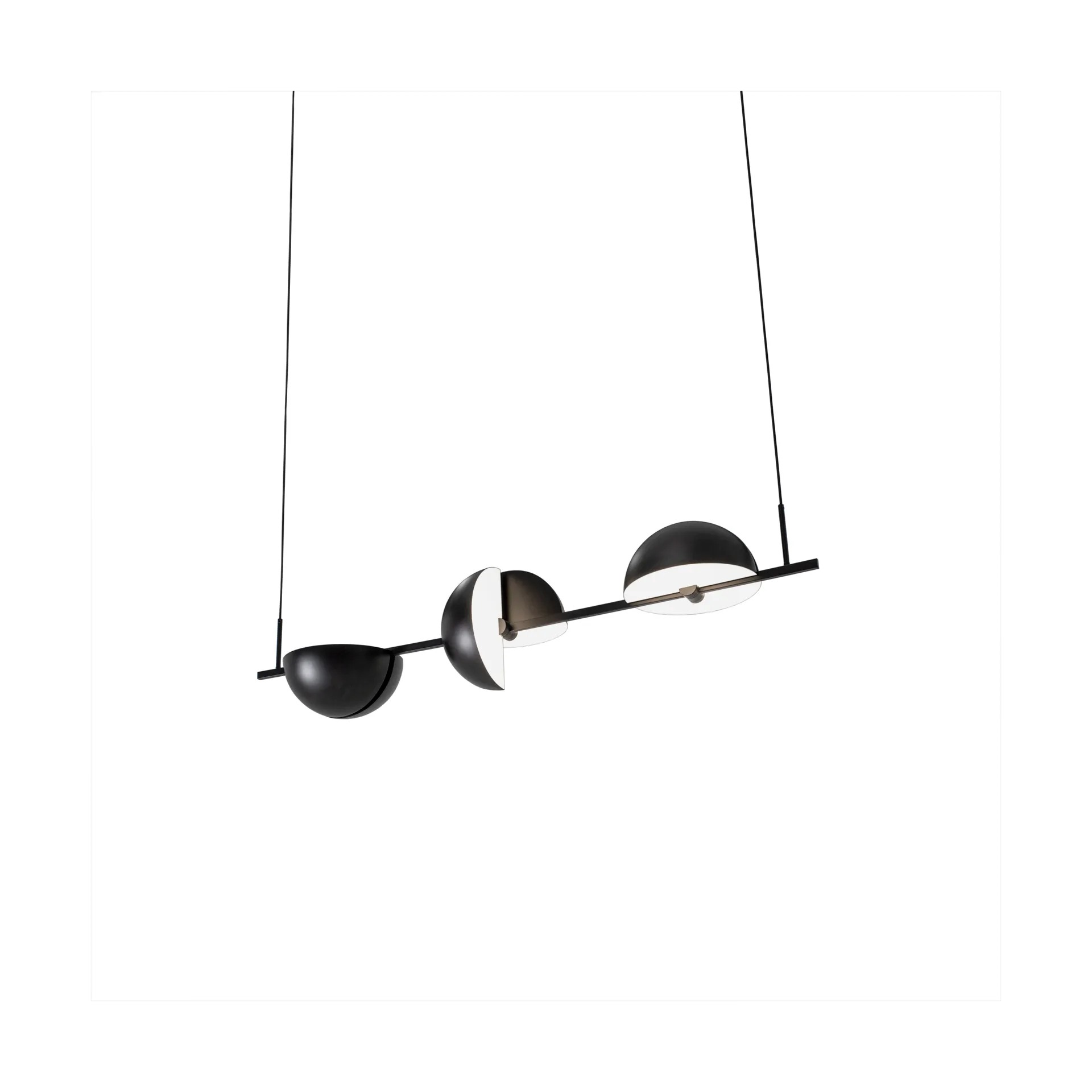 Trapeze triplett Pendelleuchte 140cm, Black Oblure