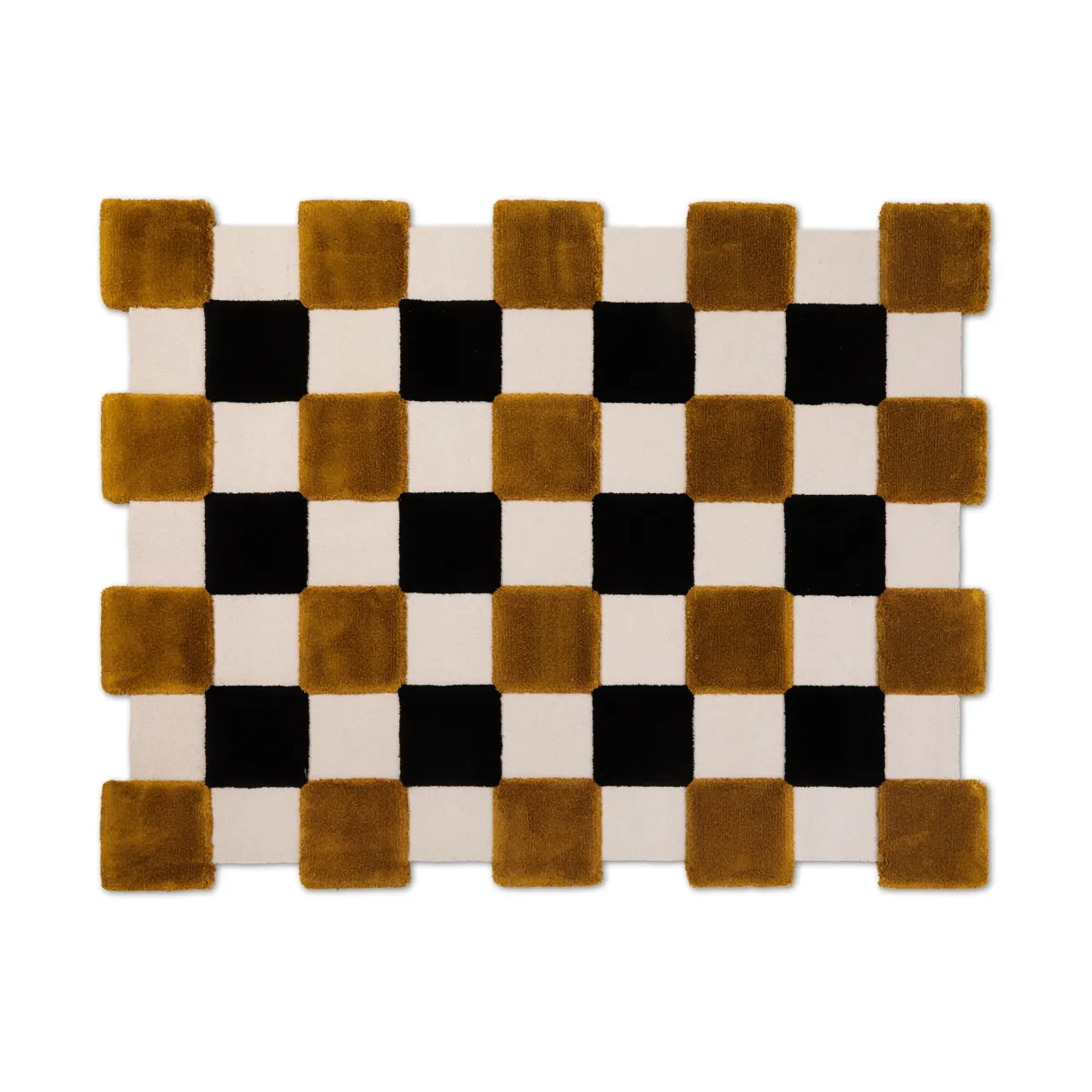 ODC Segment Rug Collection Square Teppich, Ochre-beige-black, 142x198 cm Ogeborg