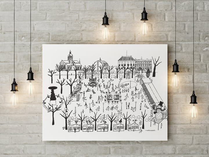 Kungsträdgården Poster, 50 x 70cm Olle Eksell