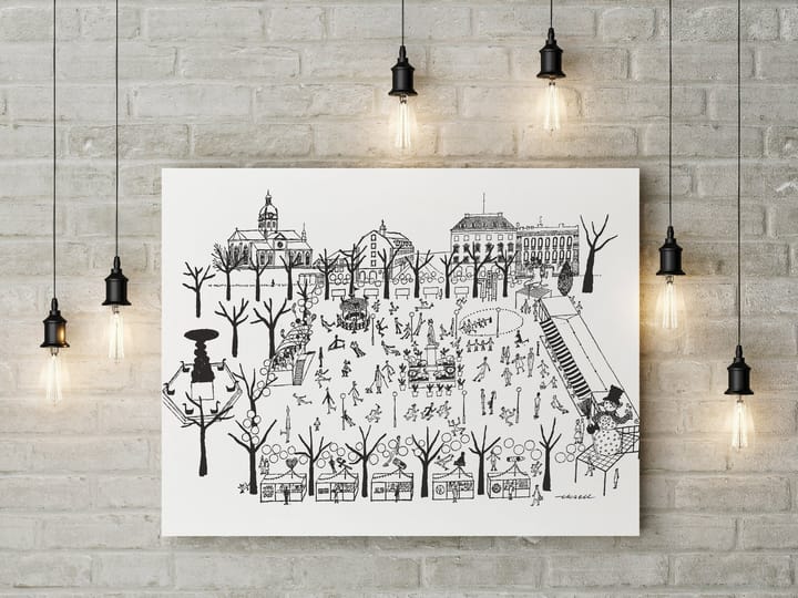 Kungsträdgården Poster - 50 x 70cm - Olle Eksell