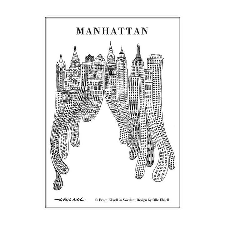 Manhattan Poster - 50 x 70cm - Olle Eksell