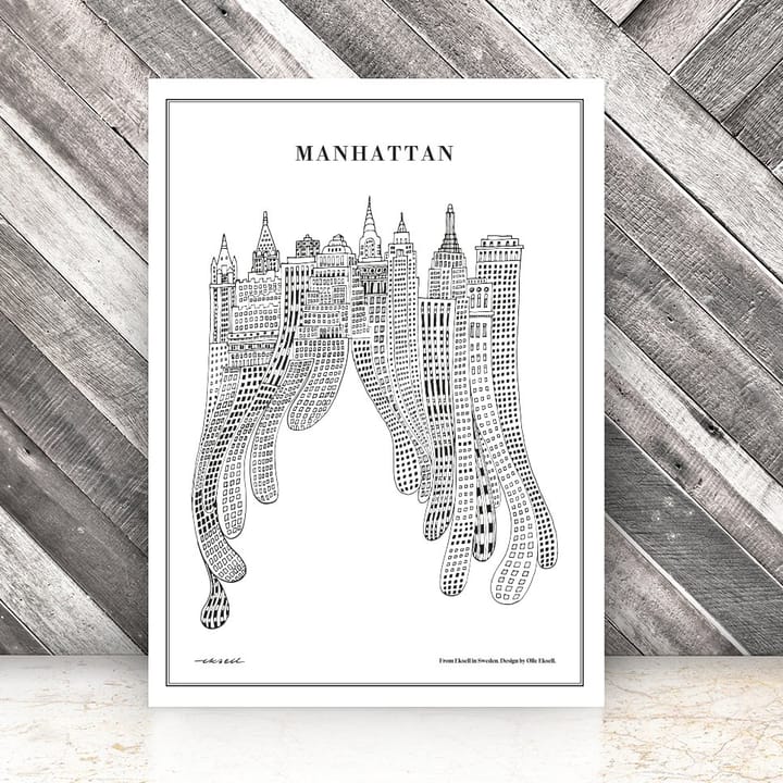 Manhattan Poster - 50 x 70cm - Olle Eksell