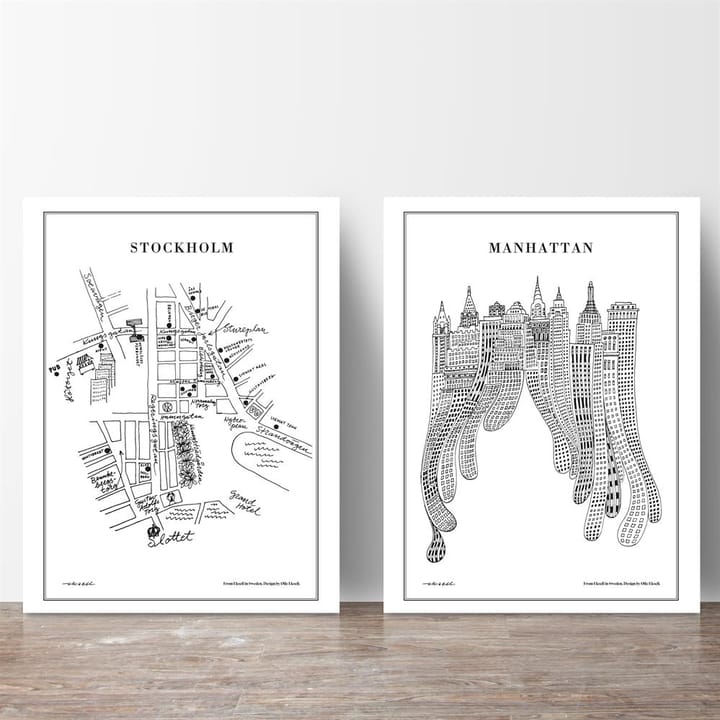 Manhattan Poster - 50 x 70cm - Olle Eksell