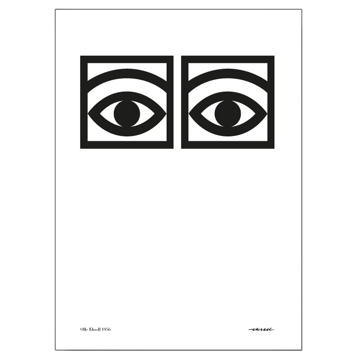 Ögon Augenpaar Poster - 70 x 100cm - Olle Eksell