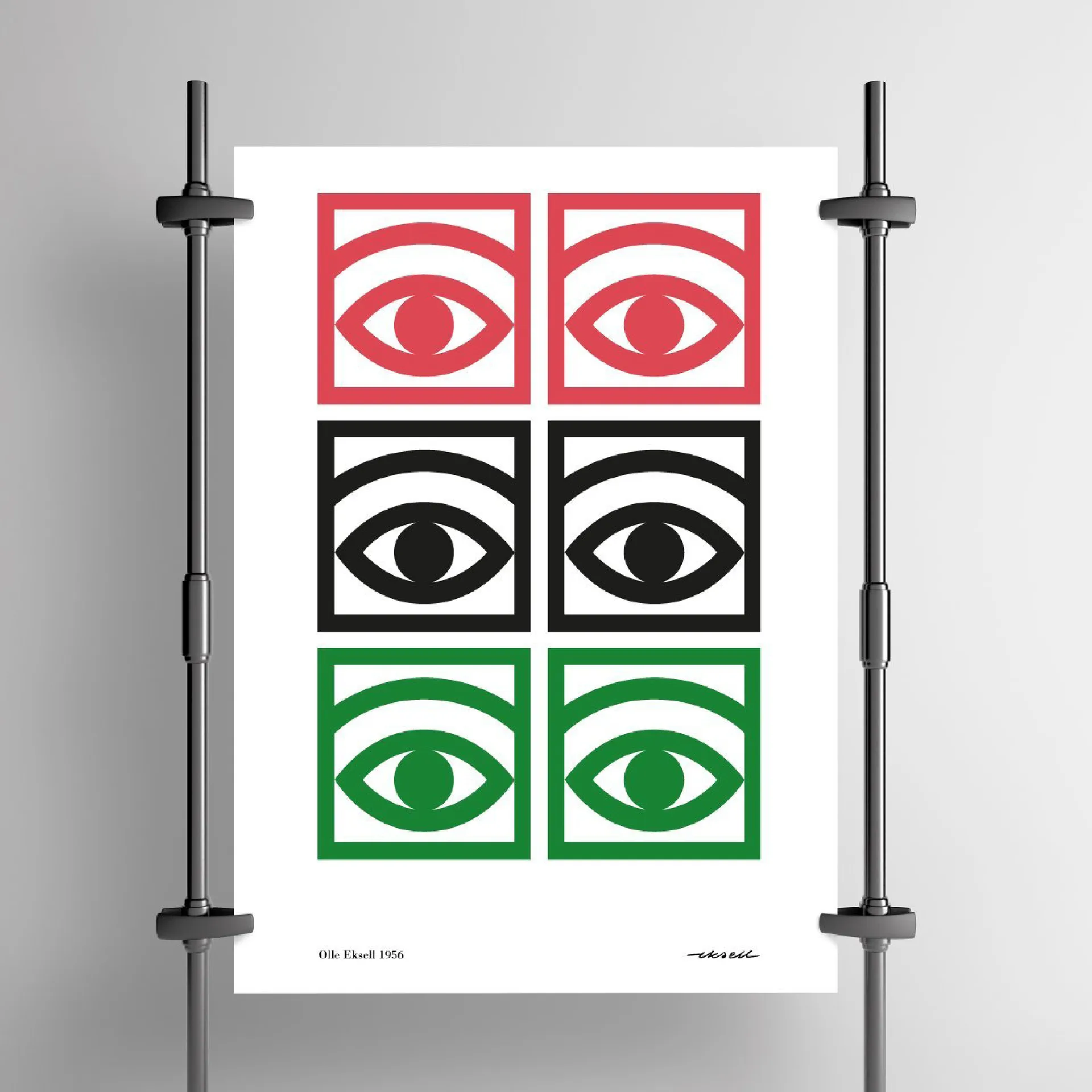 Ögon drei Augenpaare Poster, 50 x 70cm Olle Eksell